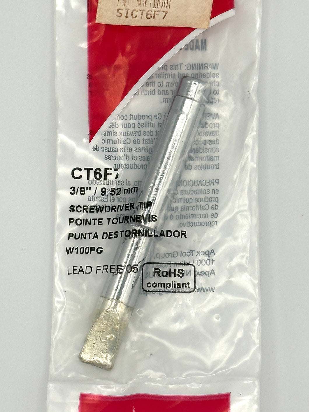 WELLER SOLDERING IRON TIP - 3/8