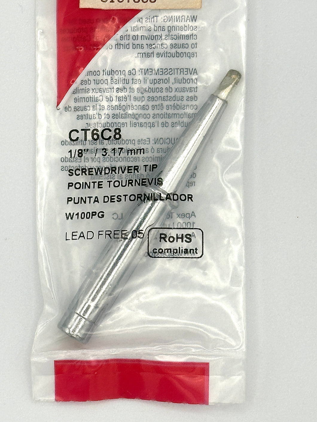 WELLER SOLDERING IRON TIP - 1/8