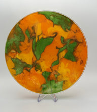 Load image into Gallery viewer, ORANGE AND GREEN FUSED GLASS BOWL
